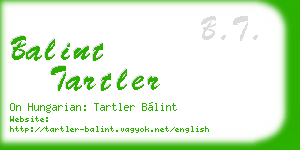 balint tartler business card