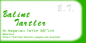balint tartler business card